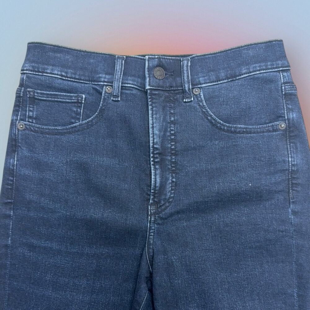 EXPRESS Women’s 4S HIGH RISE SKINNY Raw Hem Blue Jeans